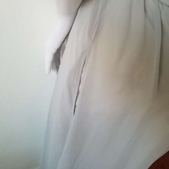 BIRDY Grey Christina Convertible Tullie Silver Maxi Prom Dress Women's Size XS - Picture 11 of 14